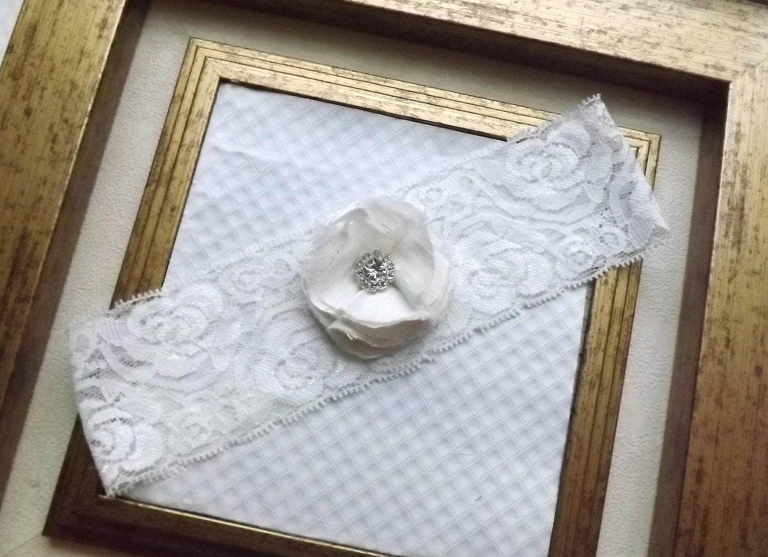 Wedding Garter - Ivory Vintage Bridal Garter - Bridal Wedding Lace Garter - Ivory Wedding Toss Garter - Bella