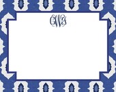 Navy Ikat Stationery, Notecards, Invitation Set