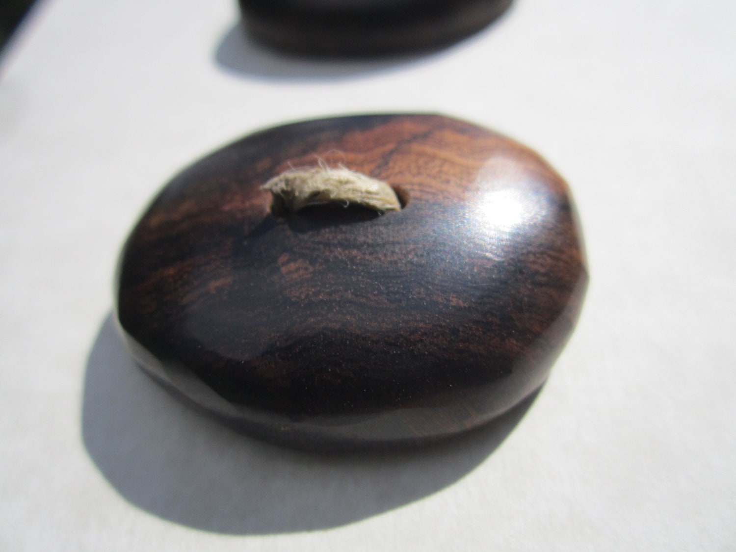 2 Wood Buttons-Handmade Wooden Buttons- Ironwood Burl- Knitting, Sewing, Craft Buttons