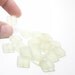 Light Yellow Square Beads Crystal Frosted Look