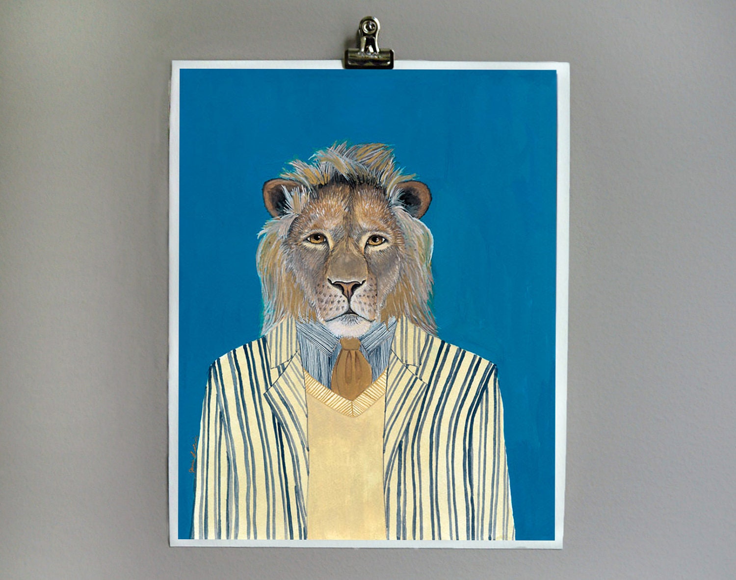 8x10 - Art Print - Lion - Signed by Artist