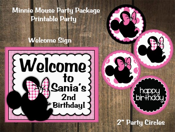 Items similar to Minnie Mouse birthday Printable DIY Party Personalized ...
