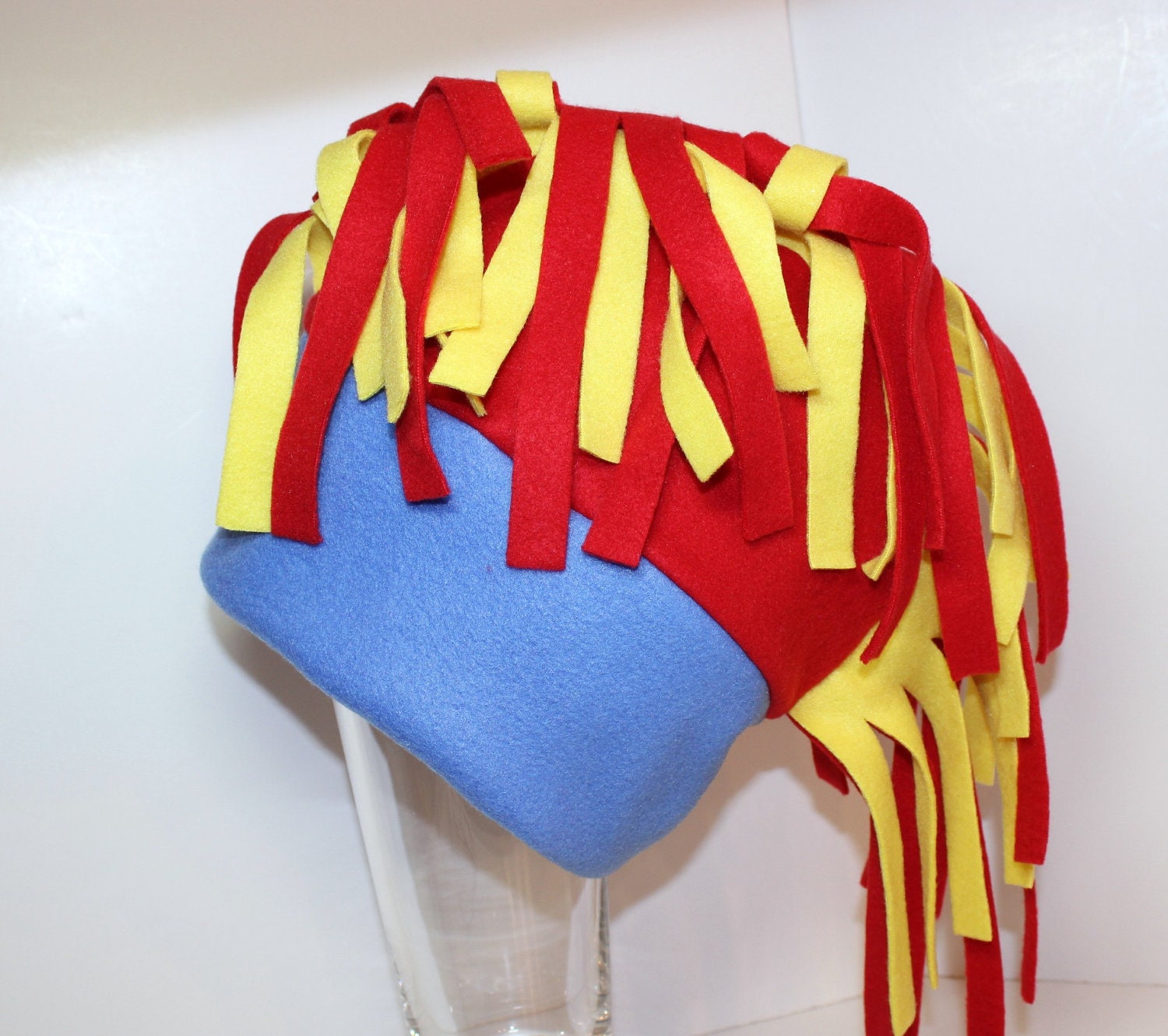 Red Yellow Blue Mohawk Polar Fleece Hat