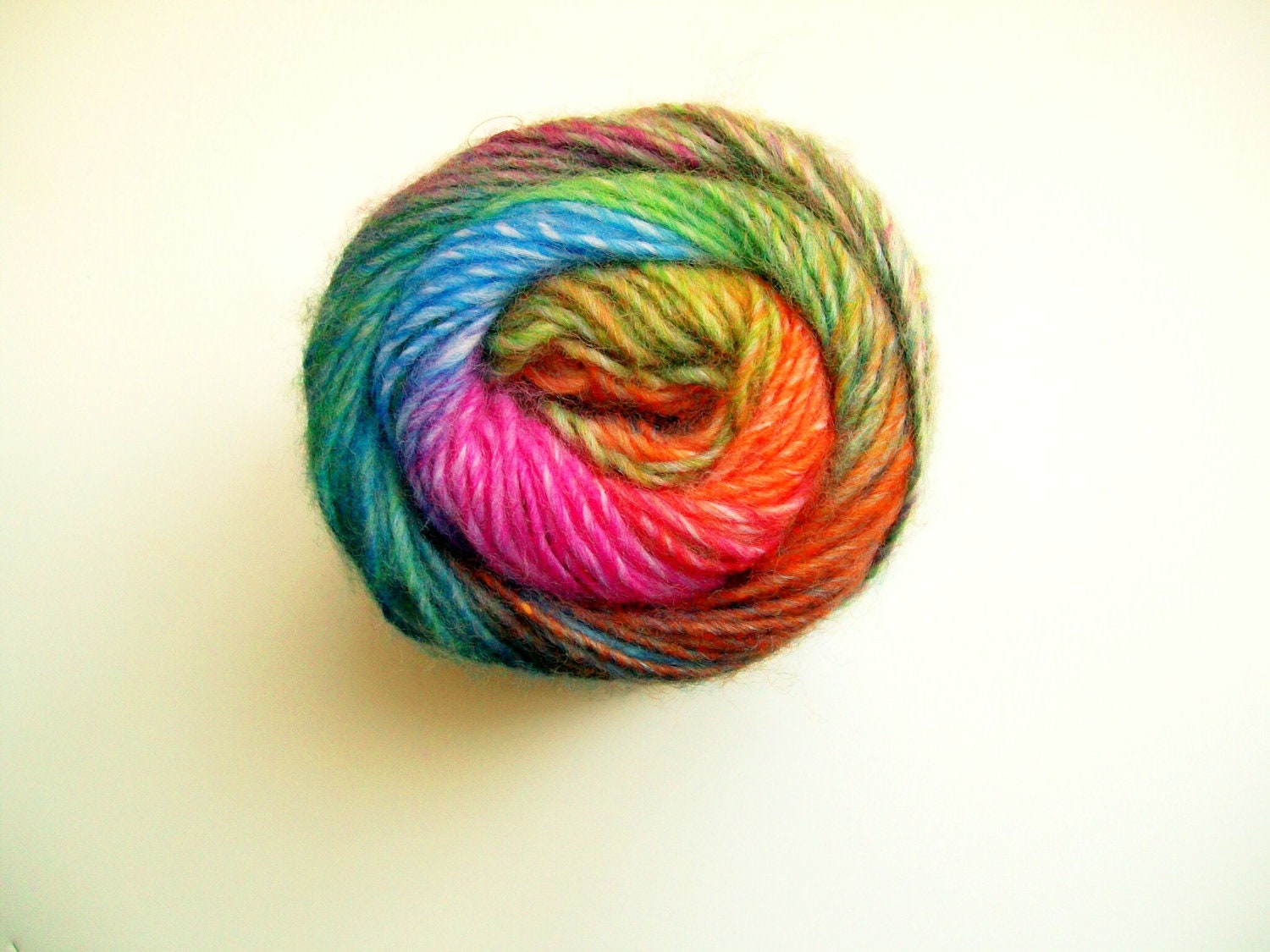 Rainbow Wool Yarn - Lion Brand Amazing Yarn Carnival - Knitting Crochet Wool Yarn - Self Striping Yarn -