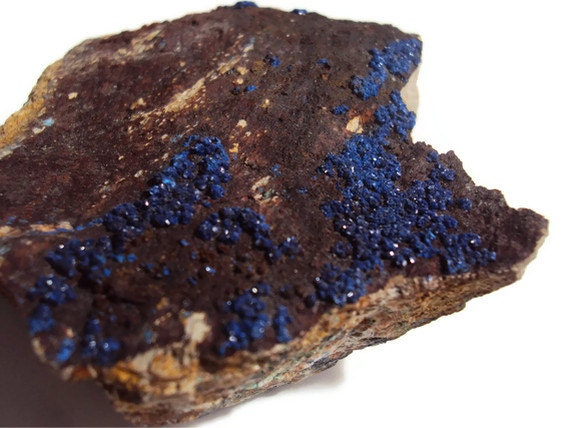 Rough Azurite Stone Specimen, Blue Rock, Druzy Formation, From Democratic Republic of the Cong (Zaire) - DumbBunnyDesigns