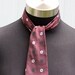 SALE Vintage Metallic Maroon Silk Tie With All-Over Print