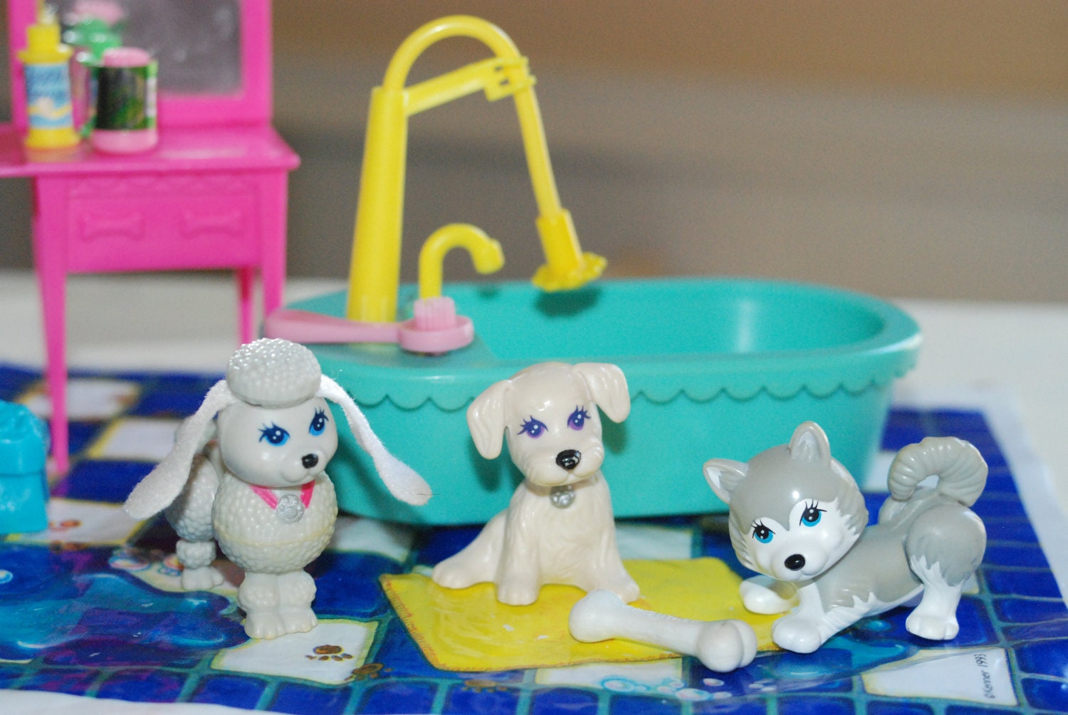 Vintage Littlest Pet Shop Splash Happy Grooming Play Set