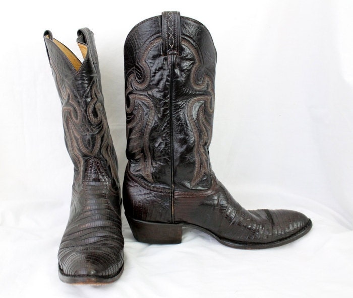 tony lama black lizard
