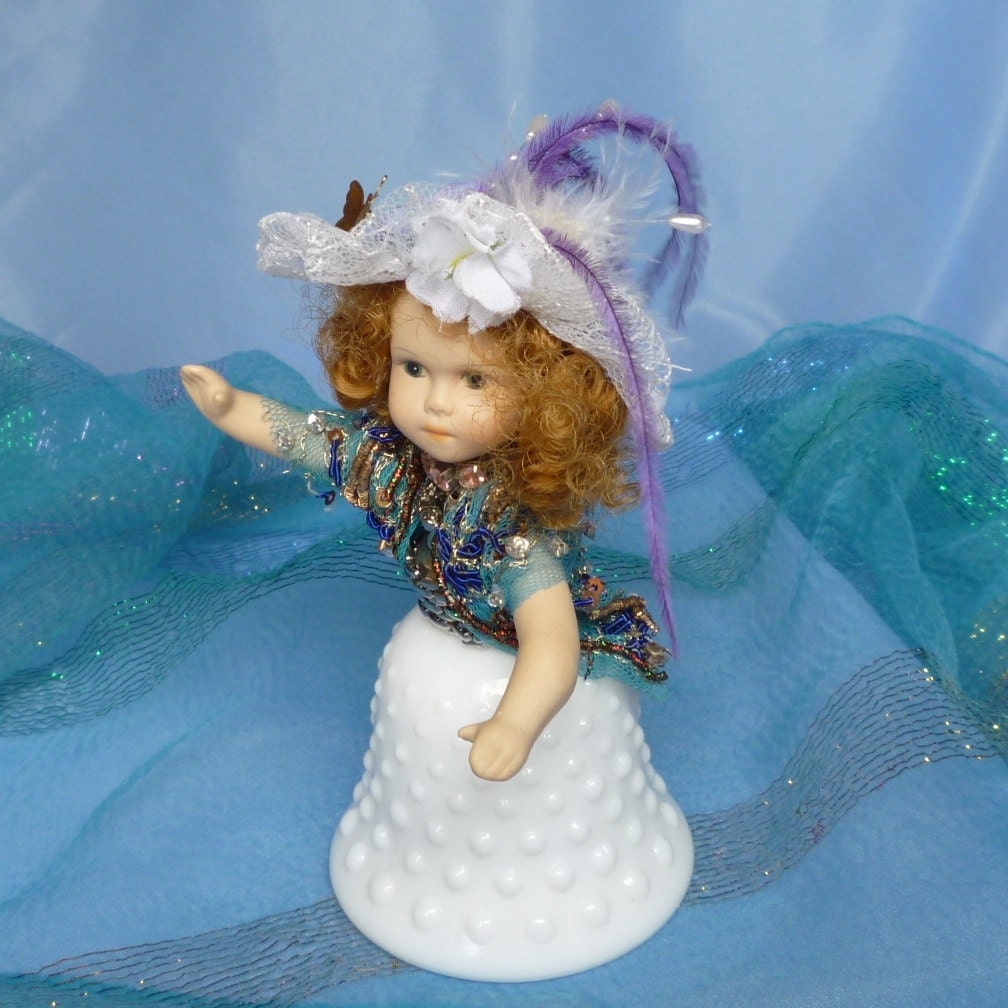 White Lady, Glass Avon Lady, Art Doll by mystic2awesome