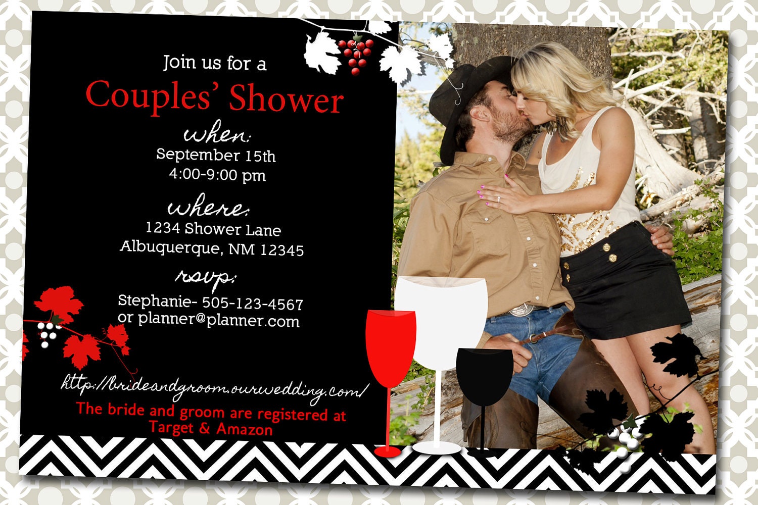 Wine Themed Shower/Wedding Invitation