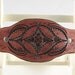 Spaceflower leather clip barrette