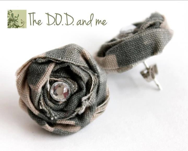 Military Camo Earrings for Army, Navy, Air Force, and Marines