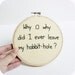 Hobbit Hoop Art black white embroidered funny home decor Art Decorative Arts