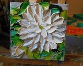 Painting Original Shades of Gray Dahlias  Floral Jan Ironside