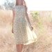 Vintage 1960s Sleeveless Summer Day Dress . Pleated Skirt Sheer Floral . Womens Medium