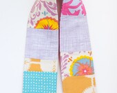 Camera Strap Cover with Lens Cap Pocket -  Modern Patchwork
