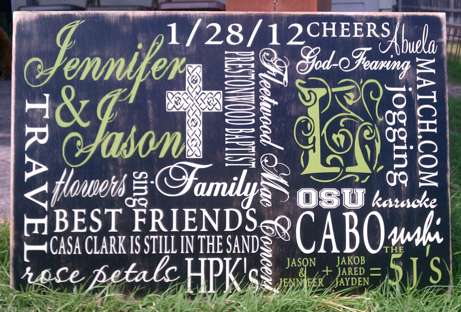 Family Subway Art Sign, Personalized to tell your family's story 16x24