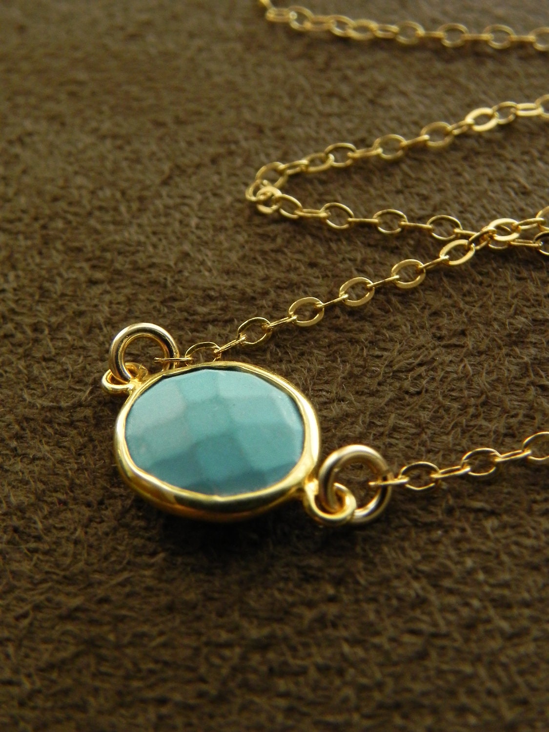 Turquoise, Vermeil and Gold Filled Suspension Necklace