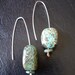Sterling Silver Chunky Turquoise Integrated Ear Wire Earrings