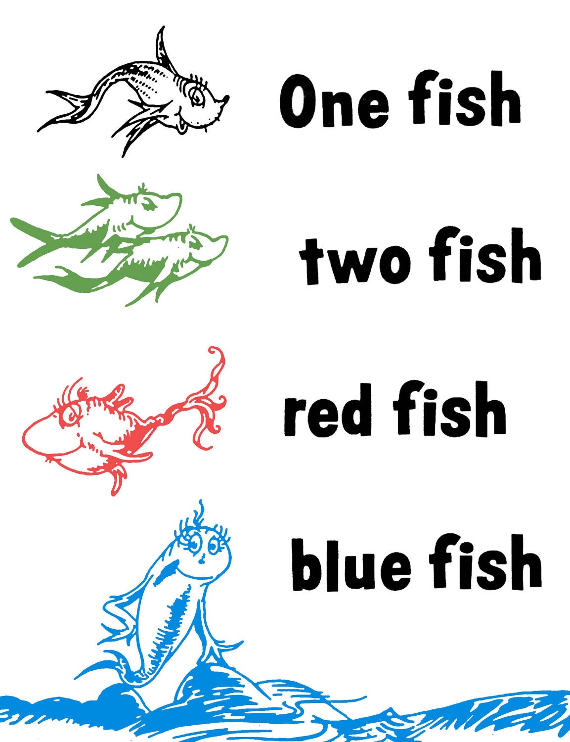 clip art one fish two fish - photo #21