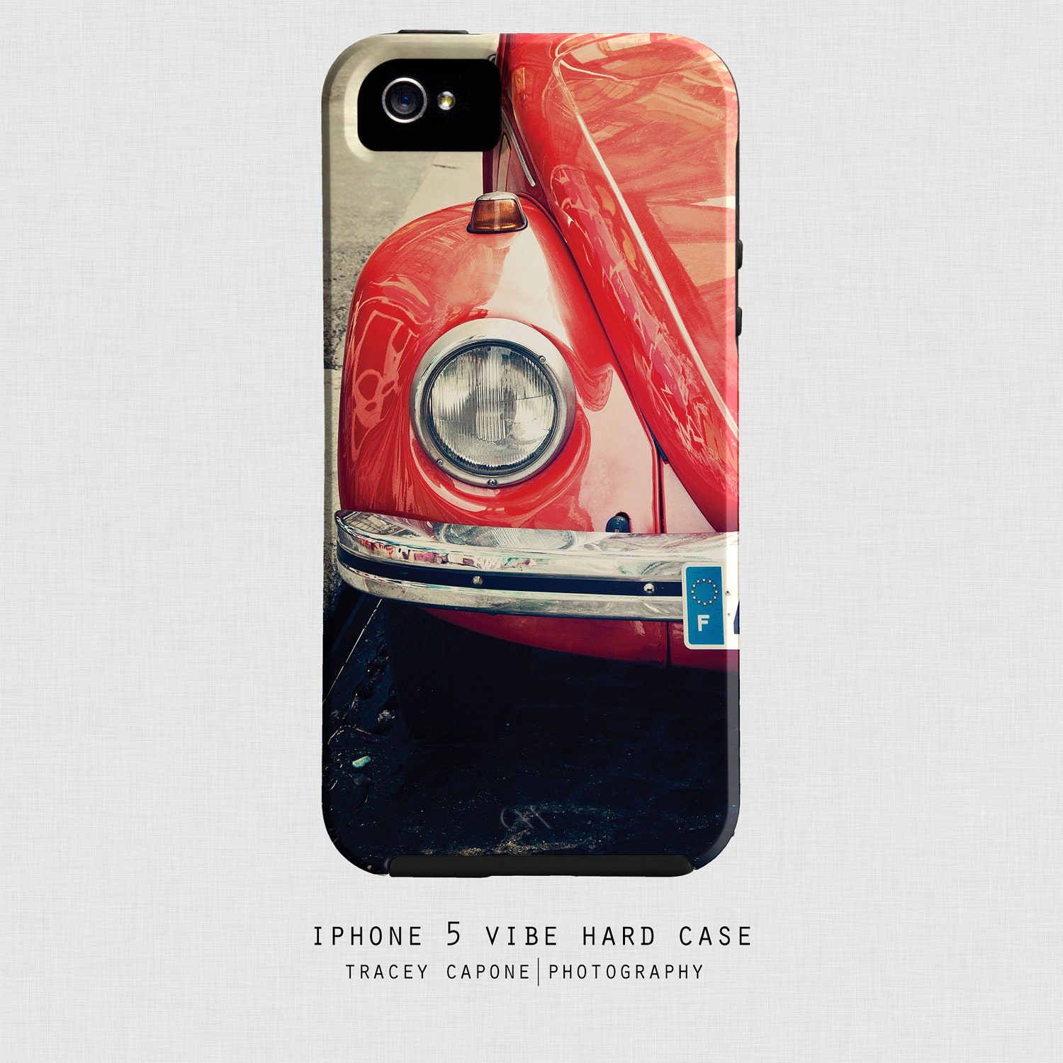 iPhone 5 case - crimson red vintage bug print -  Rouge - flirty, fun, plastic iPhone 5 cover, iPhone 5 hard case