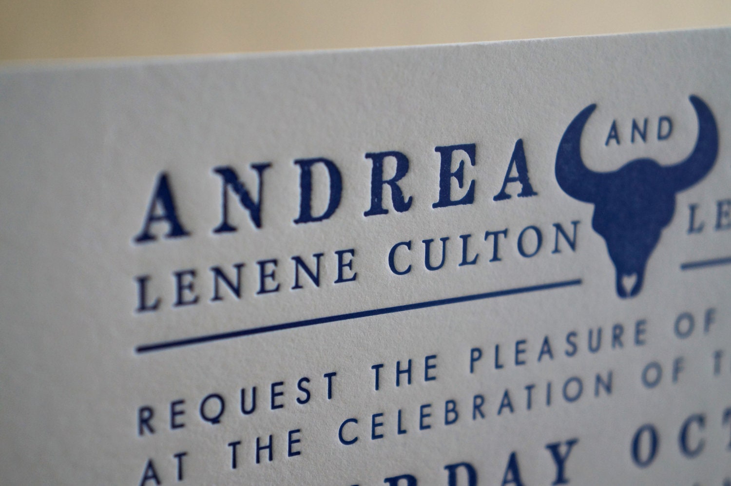Rustic Western Letterpress Invitation - El Paso