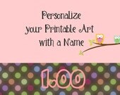 Personalized Nursery /Children's Art with a Name