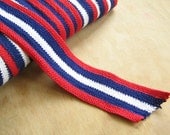 Vintage Red White and Blue Braid Trim Webbing