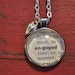 Vintage Dictionary Word Necklace Pendant ENGAGED