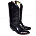 Make an Offer ACME 1970s 1980s Vintage Black LEATHER Western Ranch Style Cowboy Boots Mens size 8