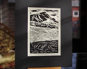 Handpulled Limited Edition Print:  Glacier, B.C., 8x10 matted print