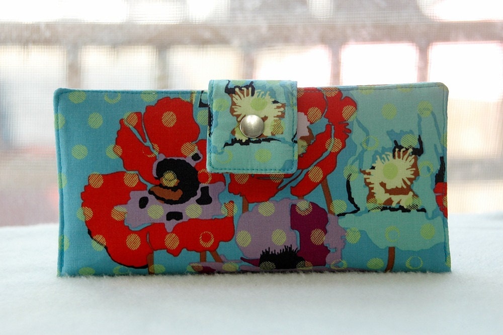 Handmade womens wallet   Handmade womens wallet vegan clutch wallet lovely print