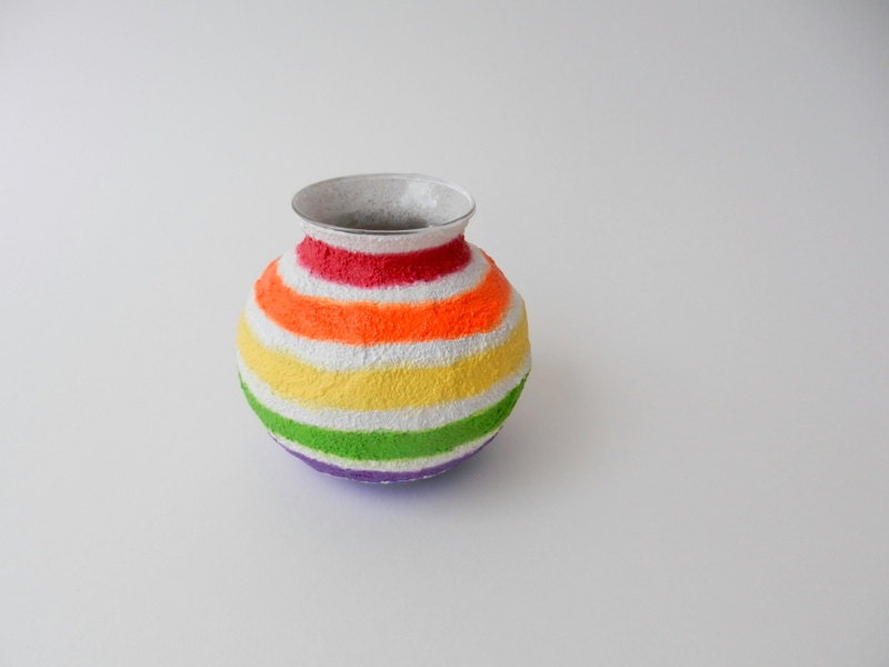Rainbow Vase / small colorful vase / home and garden / colorful home decor / pencil holder