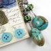Chain Pull Pair for Ceiling Fan or Lamp Southwestern Style with Turquoise Nugget and Lampwork Beads