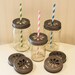 Daisy Cut Mason Jar Lids, 12 Pewter Jar Lids, with Printable Straw Flags, Metal Jar Lids, Mason Jar Lids