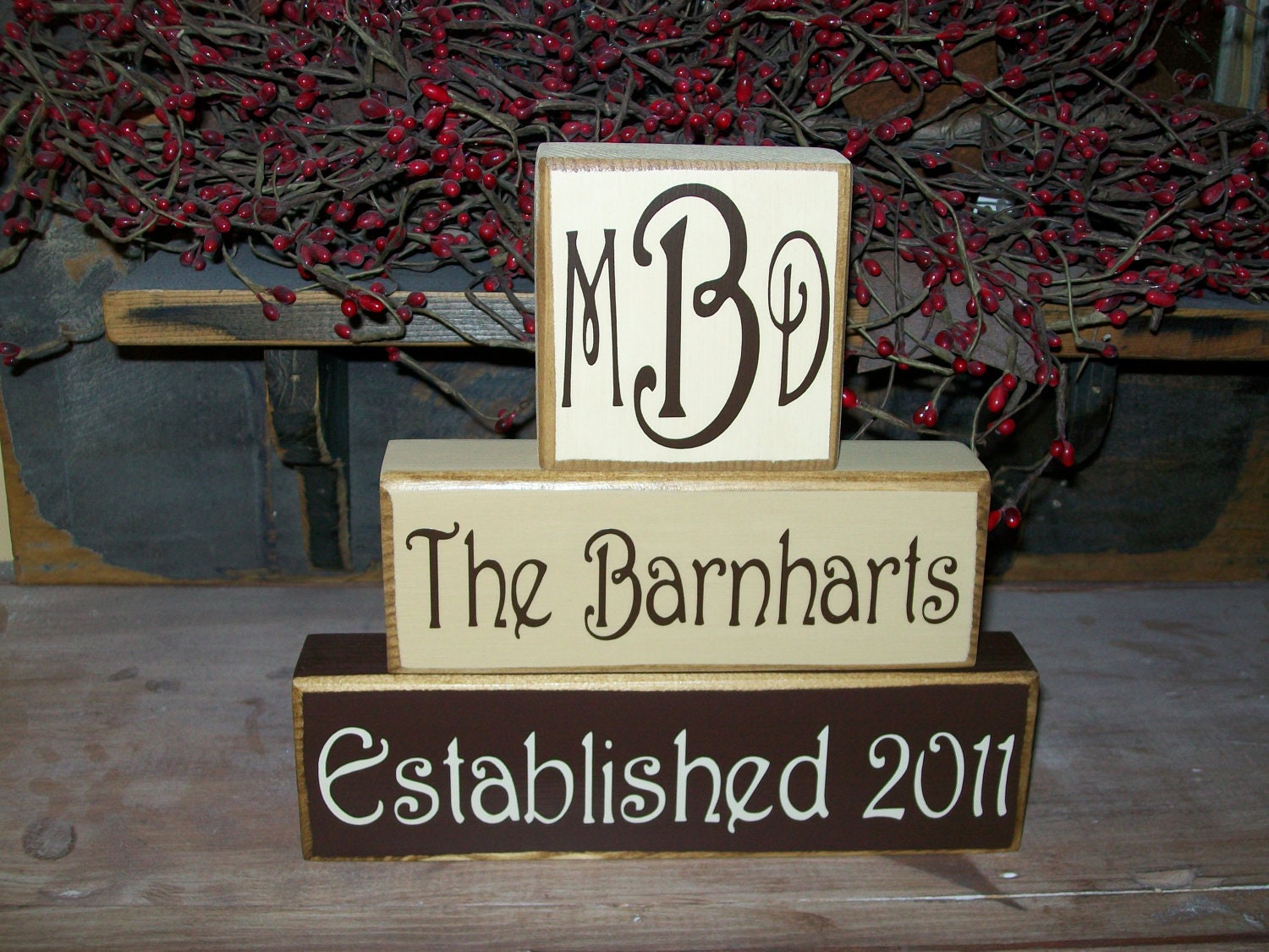 Custom Personalized Family Name Blocks Primitive by BusyMamasPlace