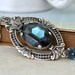 THE DARK FAIRYTALE antique silver over sized necklace with Montana blue Swarovski glass jewels