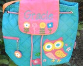 Personalized Stephen Joseph Owl design backpack