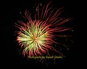 Abstract Photography, Modern Art, Sparkling Glitter Passion Flower Fireworks Photo Print - 8 x 10"