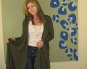 Womens Wrap Cardigan Hoodie Sweater Long Sleeve Top Drape Front  (More Colours) XS/S/M or L/XL - Ready to Ship