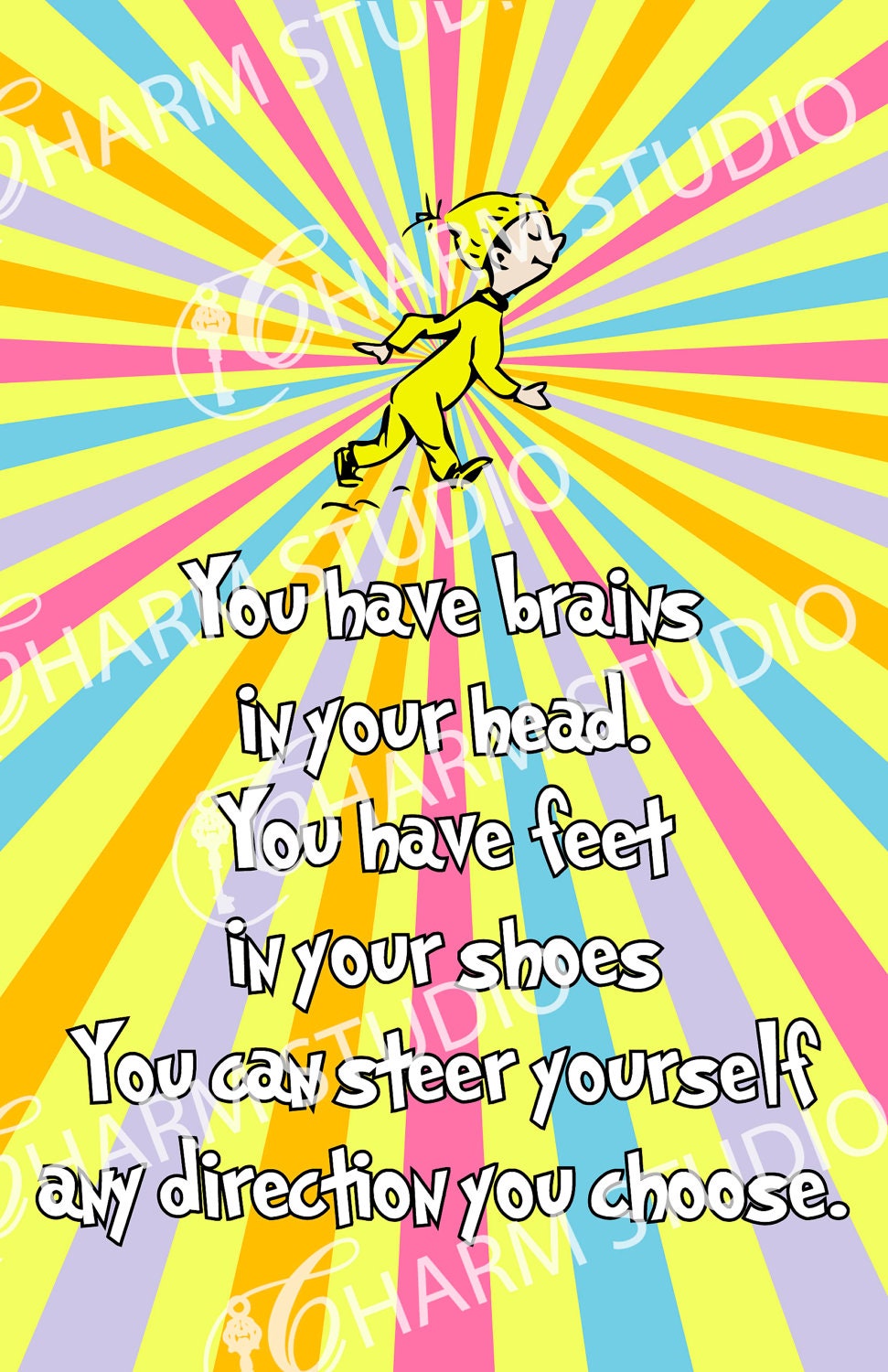 12x18 Dr Seuss Places Print