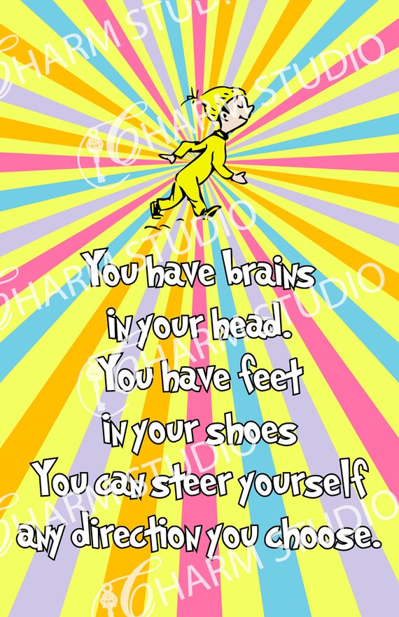 12x18 Dr Seuss Places Print