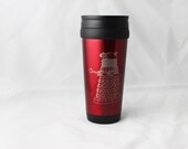 Dalek Travel Mug Doctor Who Coffee Red Tea Cup Tumbler