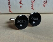 custom name couple cufflinks wedding anniversary with gift box