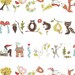 monaluna -Fox Hollow- a is for apple-Organic Cotton Fabric - low shipping