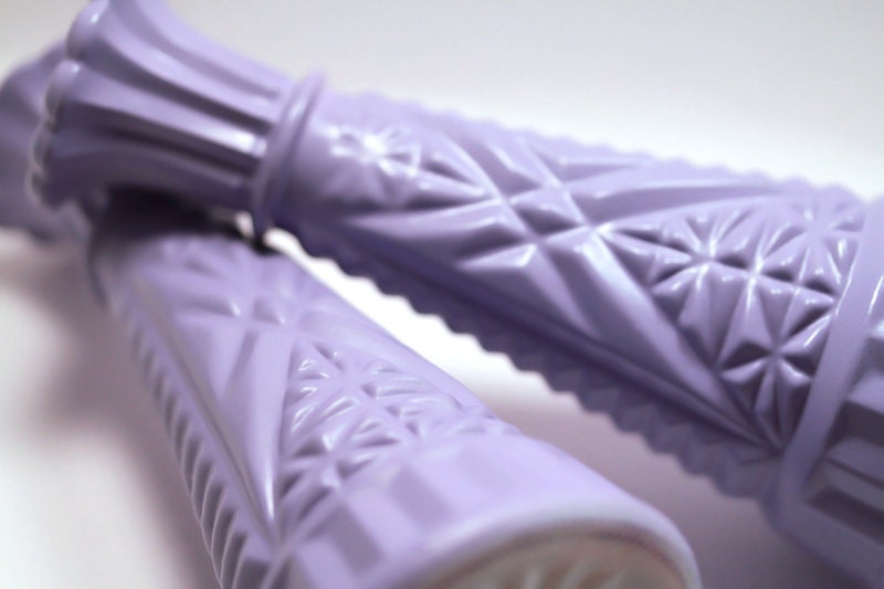 Milk Glass Vases, Lavender, upcycled