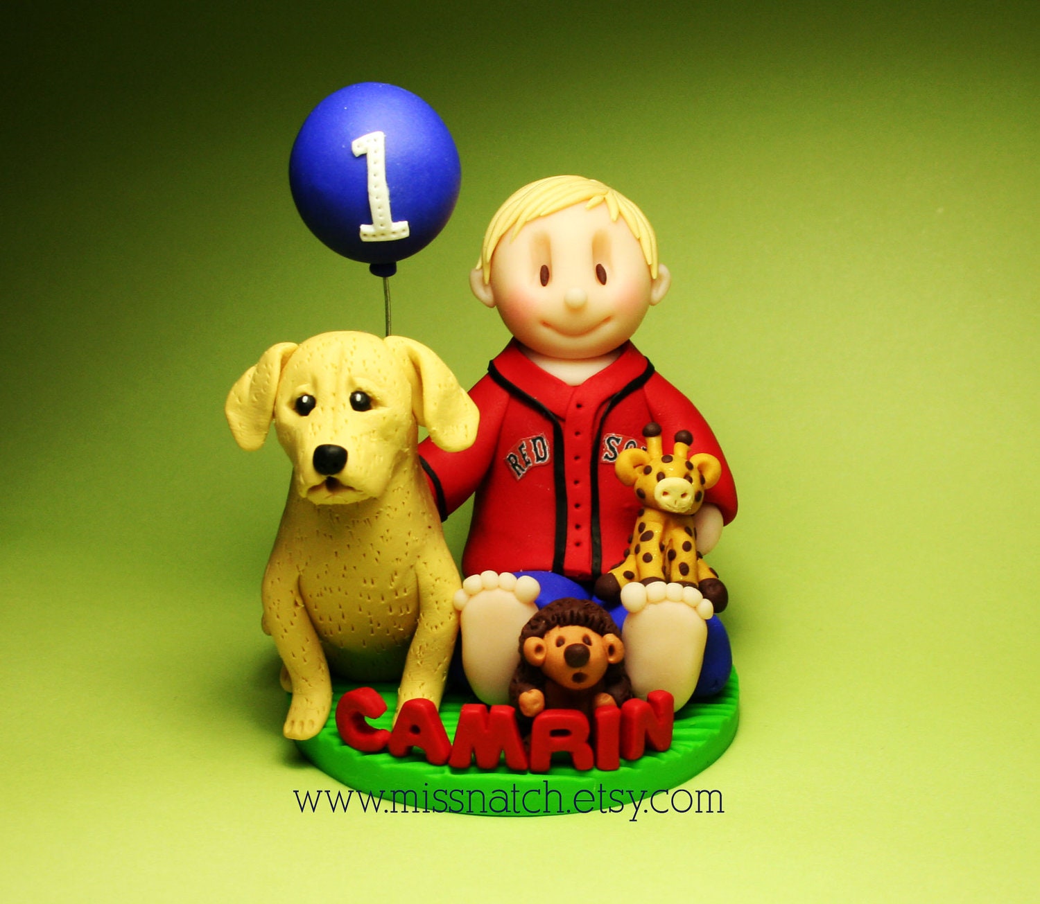 DEPOSIT - Personalized Custom Cute First Birthday Cake Topper Il_570xn