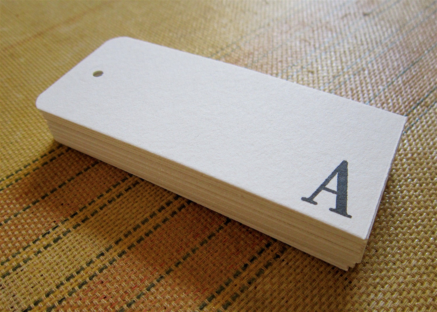26 Letter Alphabet Stamped Gift Tags