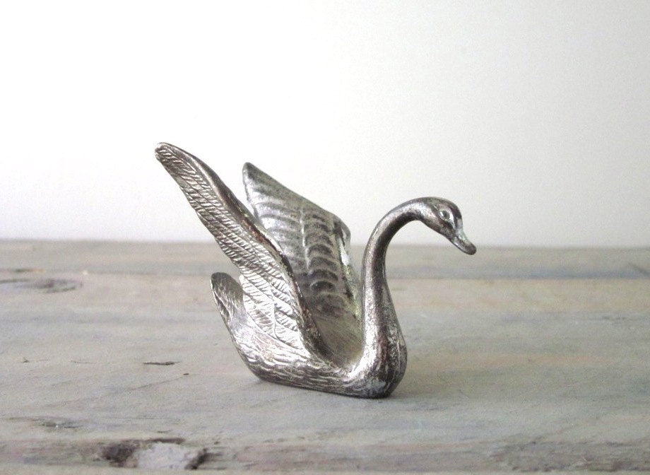 Silver Plate Swan Figurine