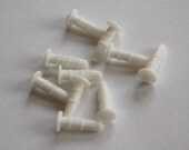 30 white iPhone dust plug / Earphone jack with flat top/ Dust cap/ earphone plug/ phone jack charm connector. Fit very well iphone 4/4s/5